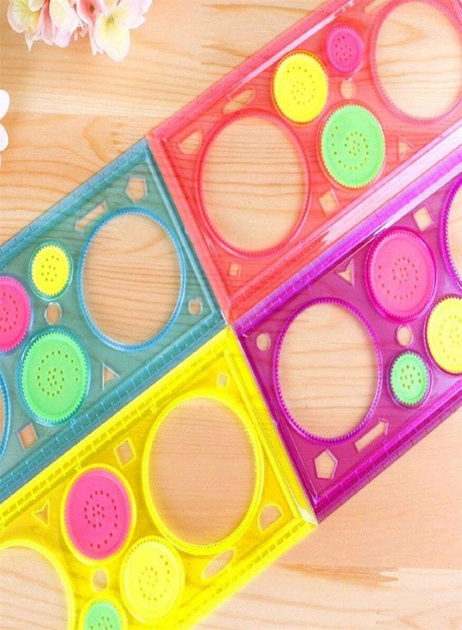 Crackles Creative Gift Designer Spiral Spirograph Geometric Ruler Drafting Tools Art& Craft Sets School Stationery Return Gift for Children Kids Students Birthday Drawing Toys - Pack of 20 - Image 3